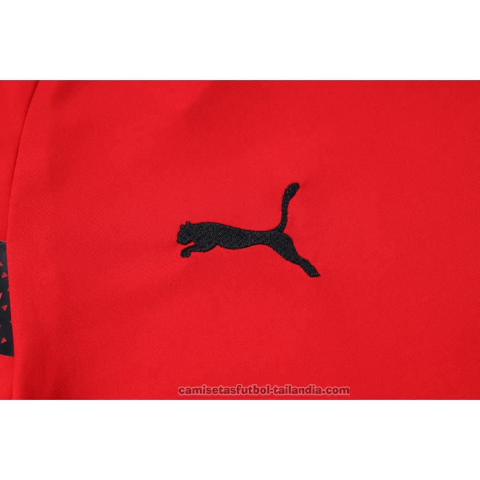 Chandal del AC Milan Manga Corta 22/23 Rojo - Pantalon Corto